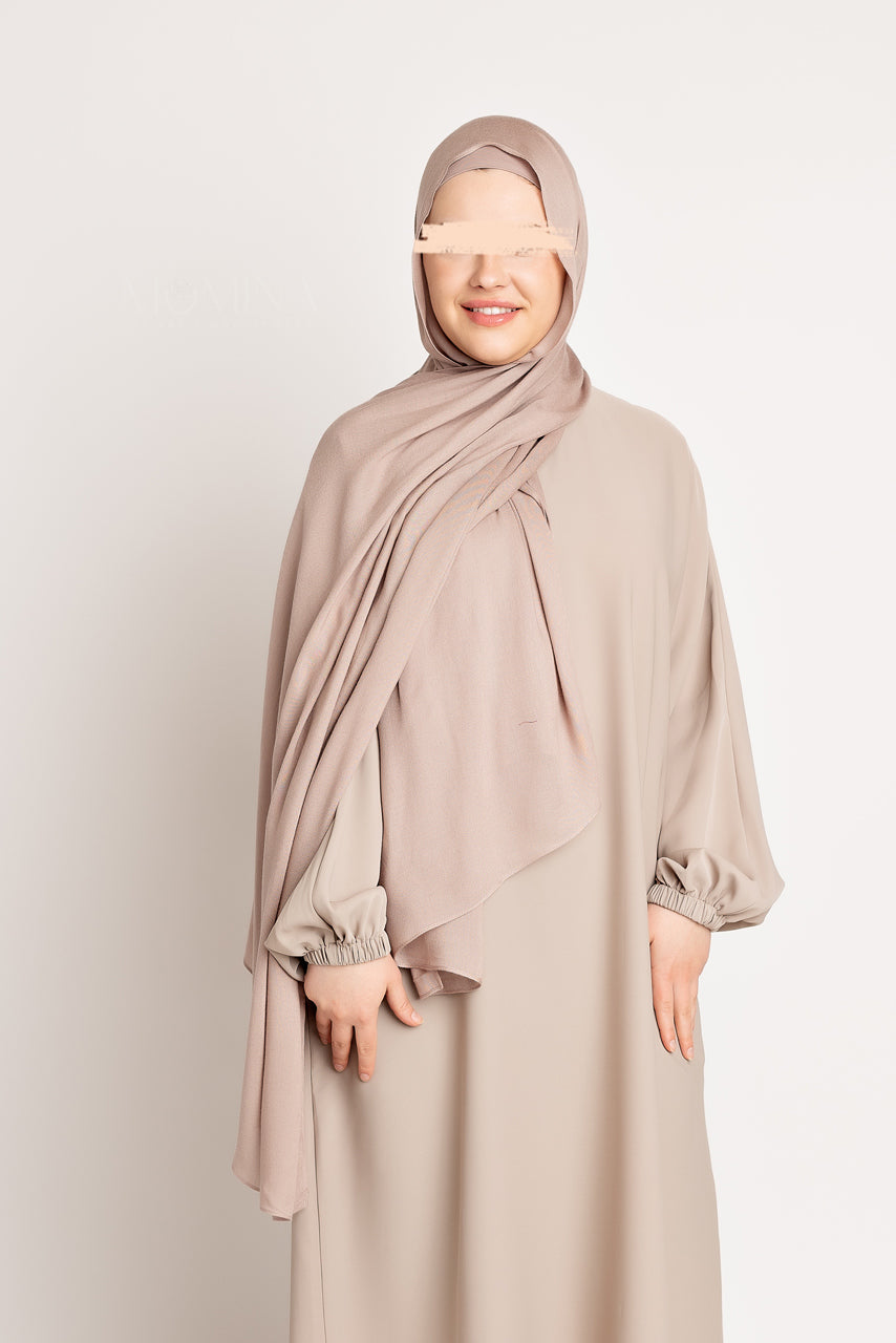 Ensemble hijab et bonnet de luxe assortis en modal - Frosting