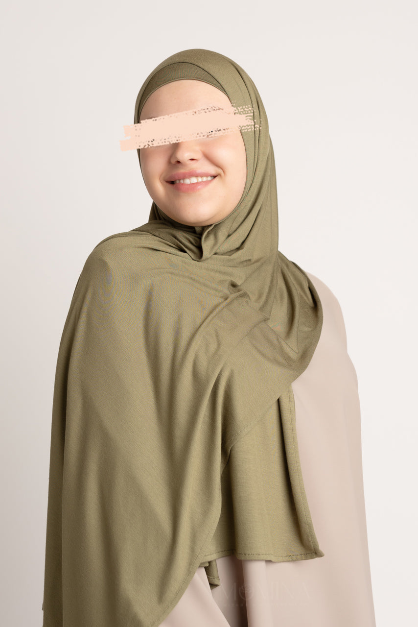 Matching Premium Jersey Hijab & Undercap Set - Jalapeno