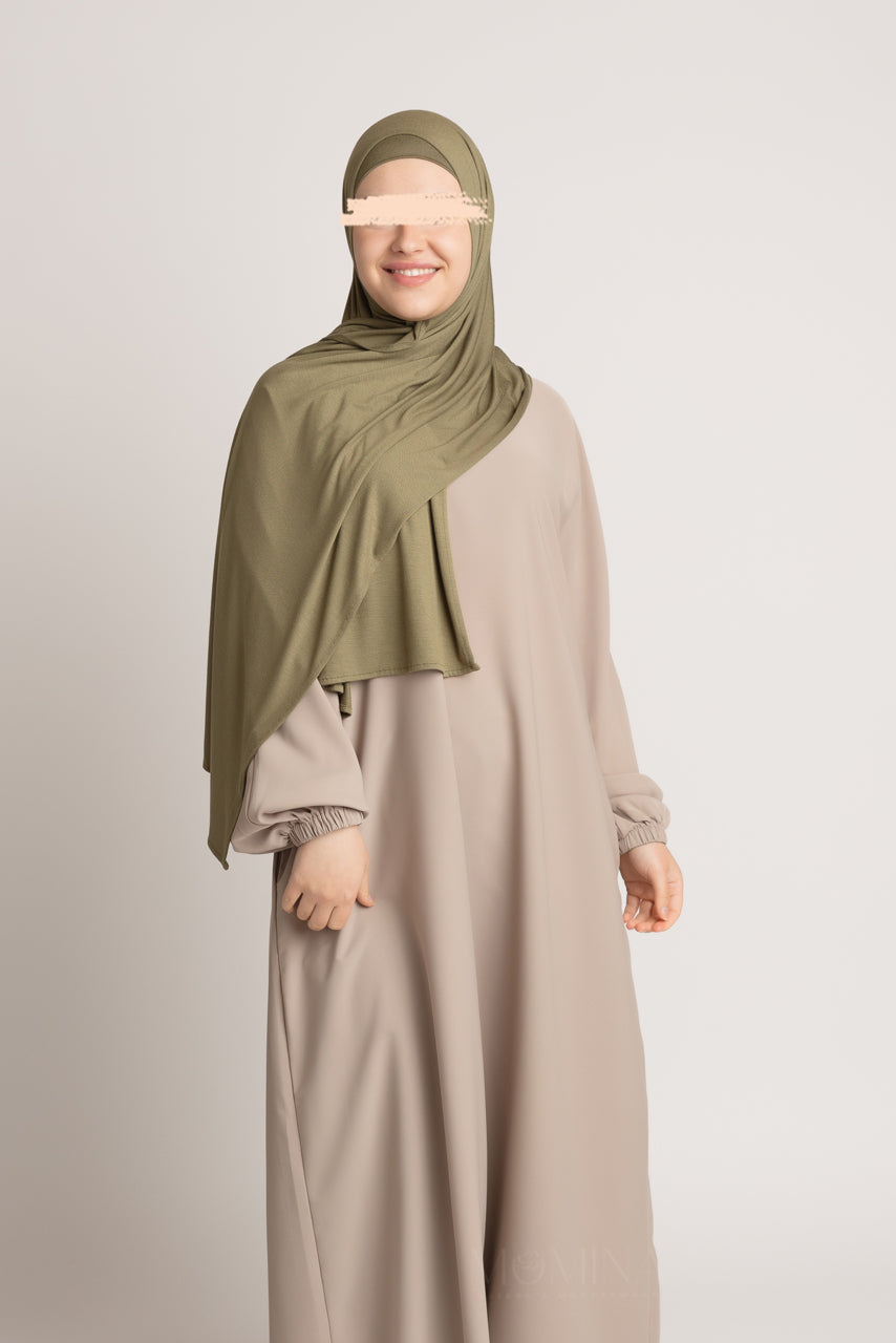 Matching Premium Jersey Hijab & Undercap Set - Jalapeno