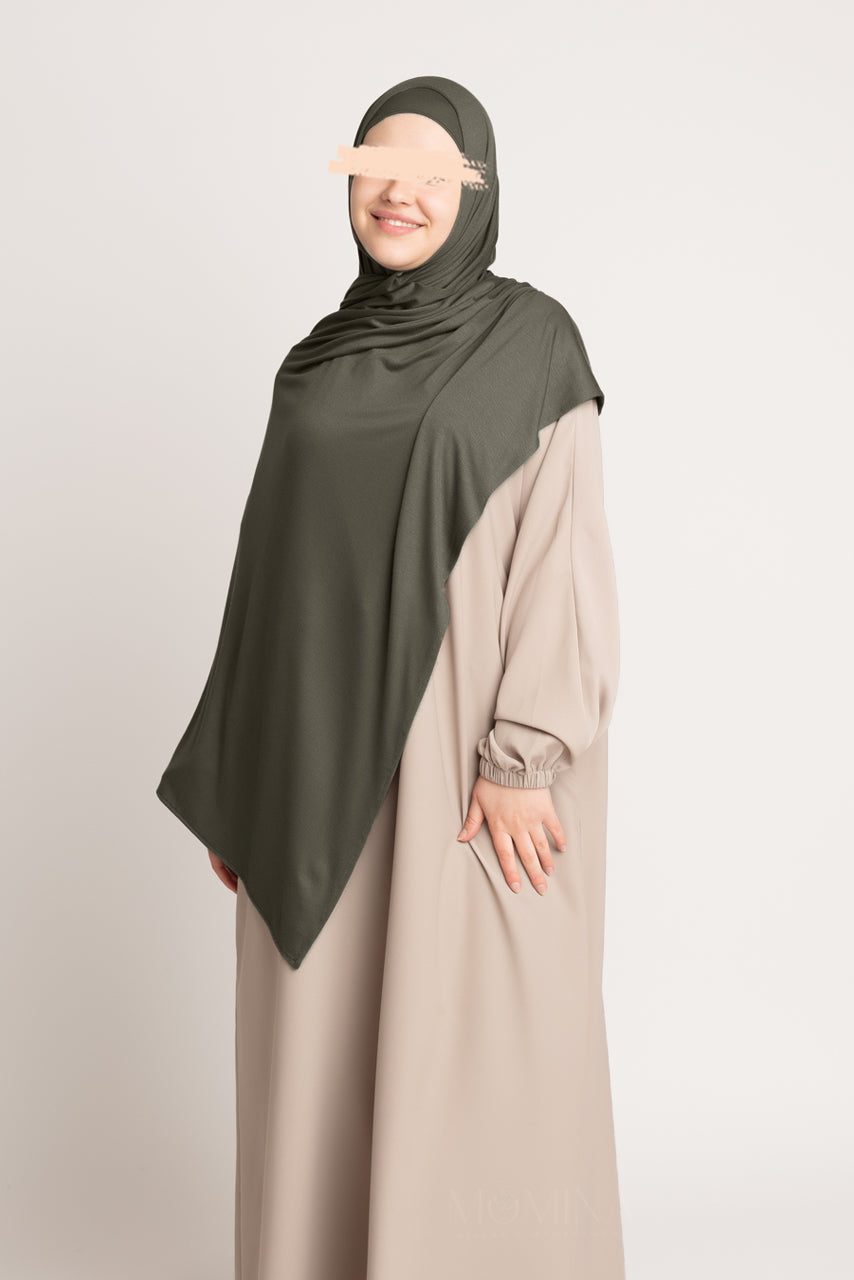 Hijab Maxi Jersey Premium - Gun Metal