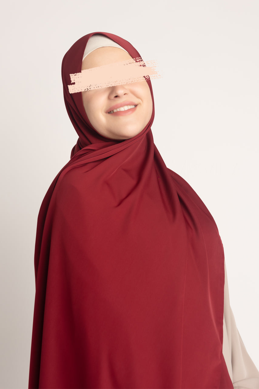 Medina Silk Hijab - Elderberry