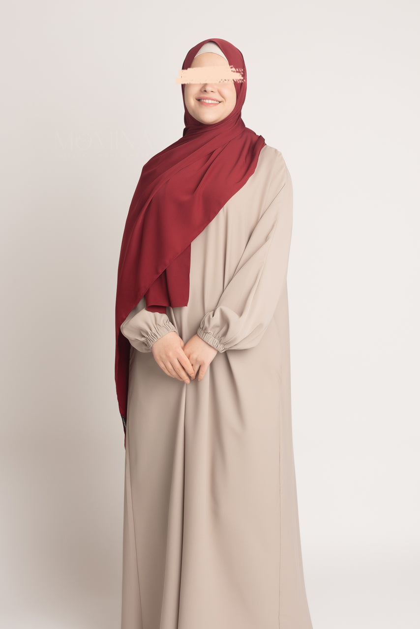 Medina Silk Hijab - Elderberry