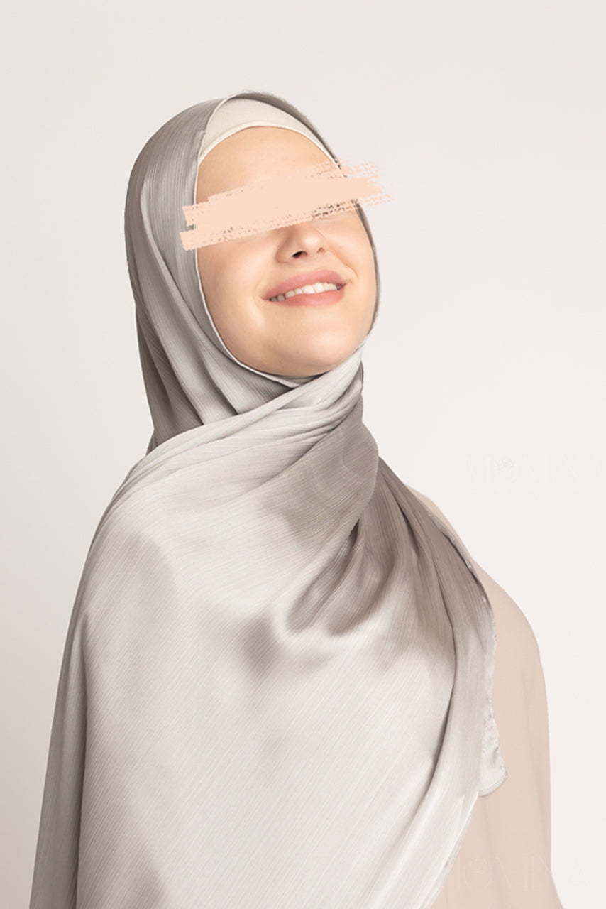 Satin Crinkle Hijab - Moondust