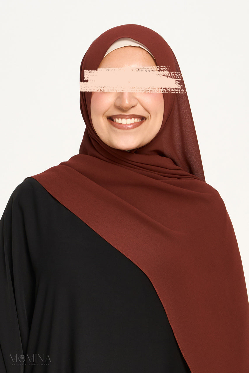 Hijab Mousseline Premium - Henné Rouge