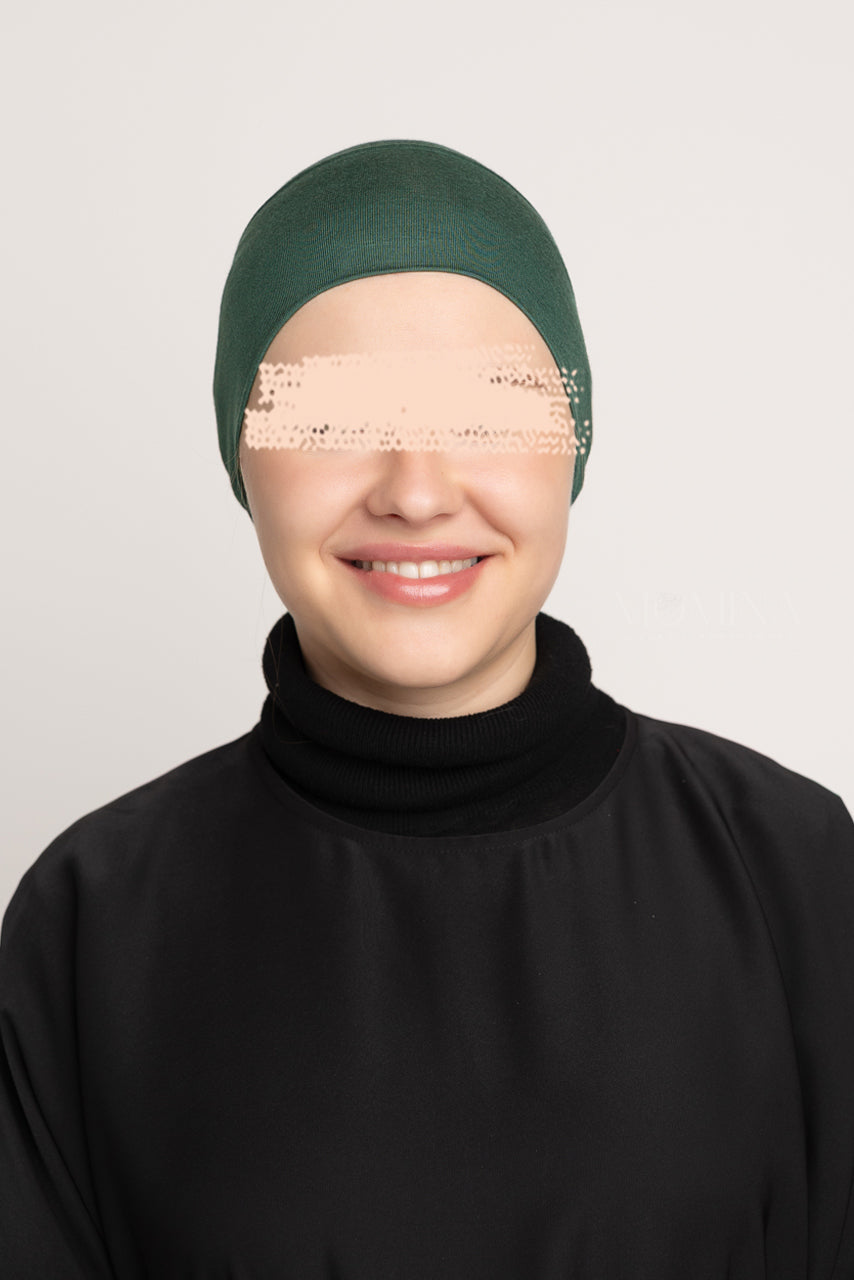 Sous-Casquette Hijab Premium - Evergreen