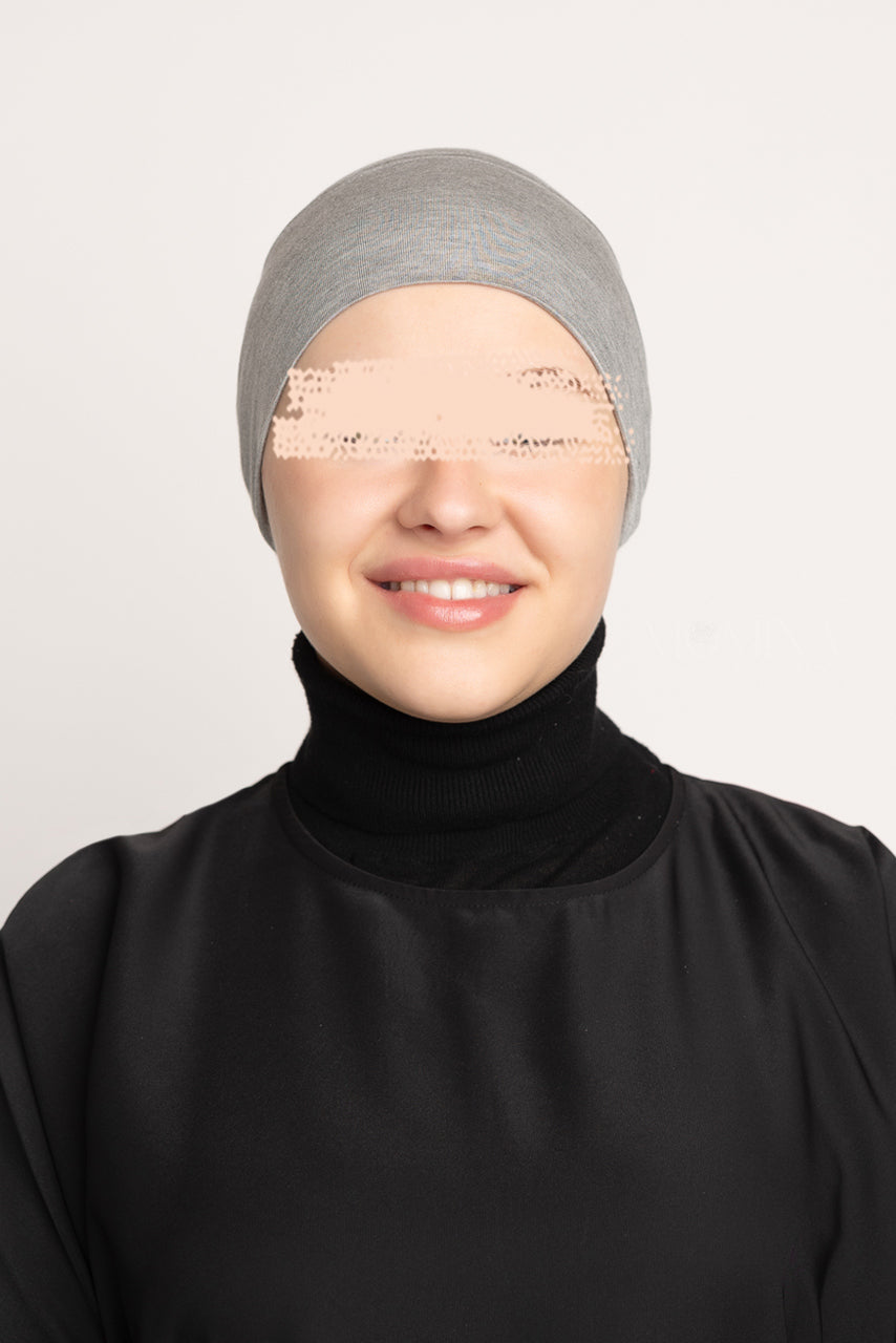 Premium Hijab Undercap - Light Marble Gray