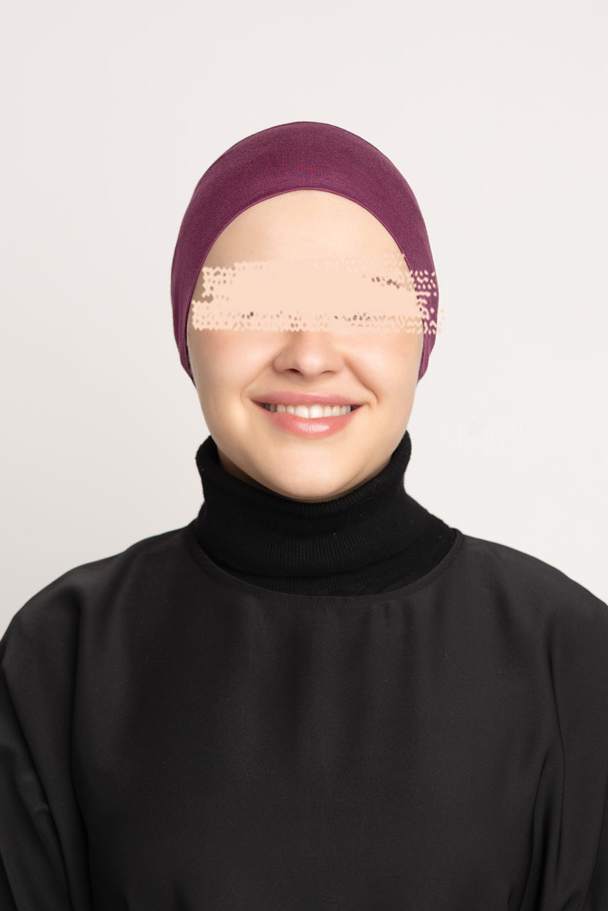 Sous-Casquette Hijab Premium - Acajou