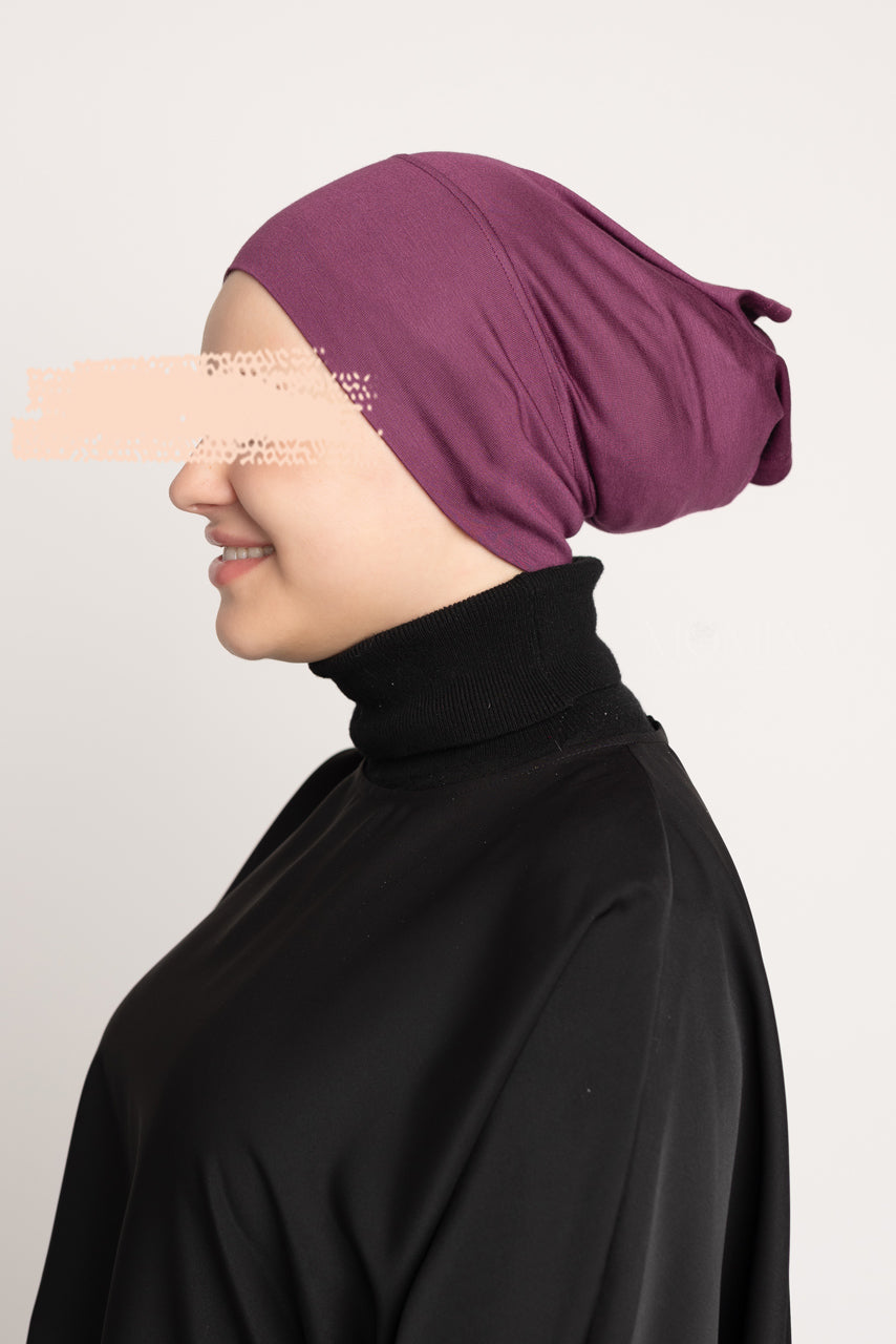 Sous-Casquette Hijab Premium - Acajou