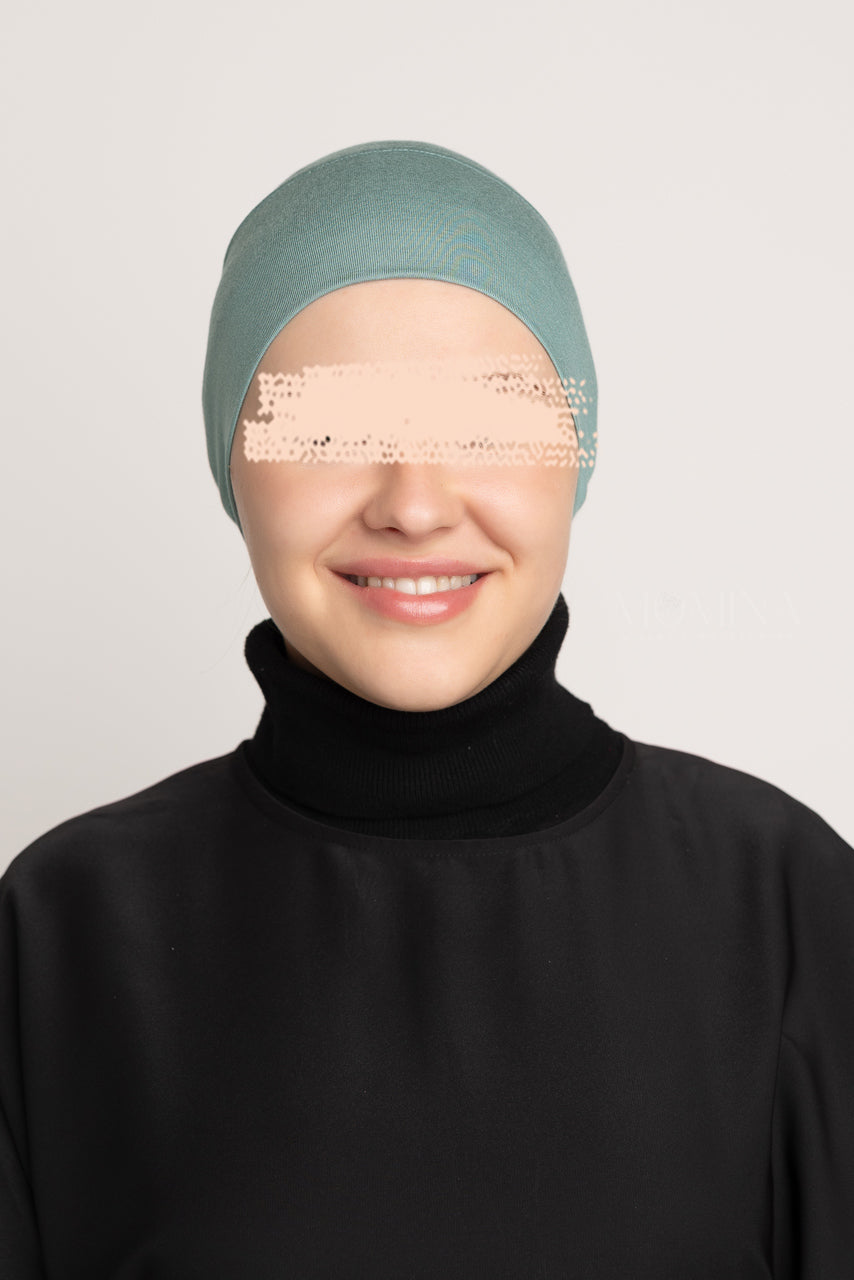 Sous-Casquette Hijab Premium - Menthe Pâle