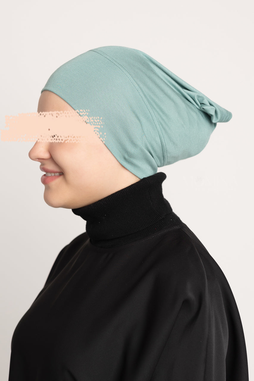 Sous-Casquette Hijab Premium - Menthe Pâle