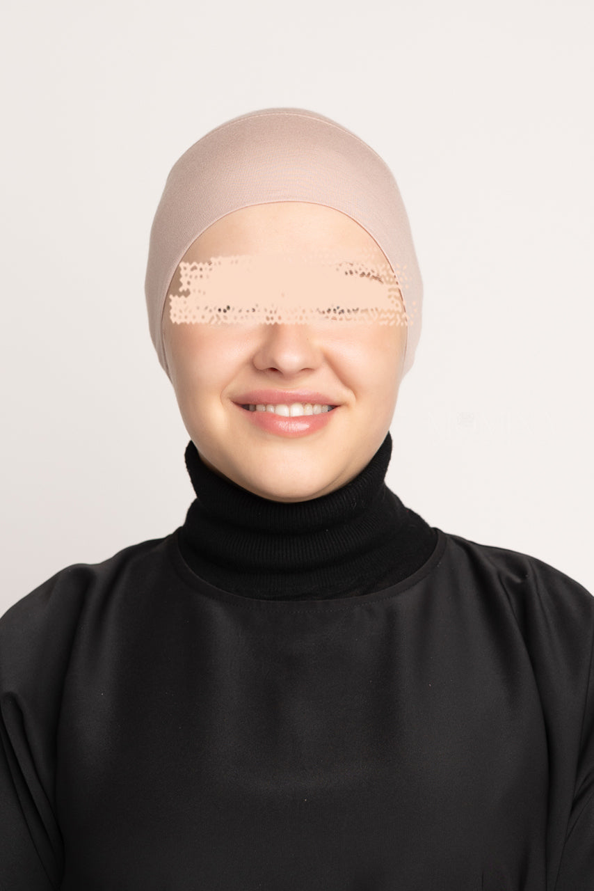 Sous-Casquette Hijab Premium - Praliné