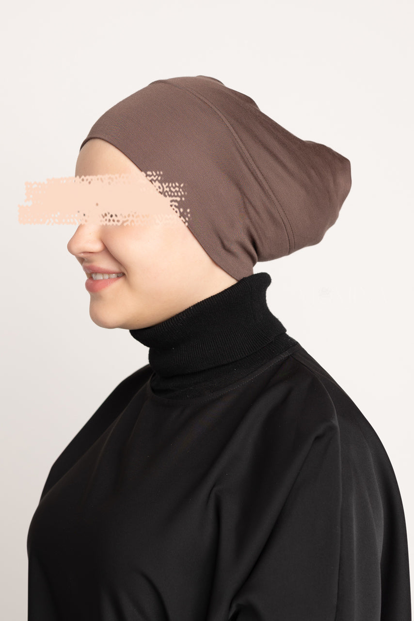 Premium Hijab Undercap - Suede Brown