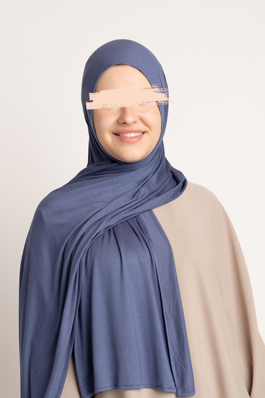 Hijab Jersey Premium - Encre Bleue