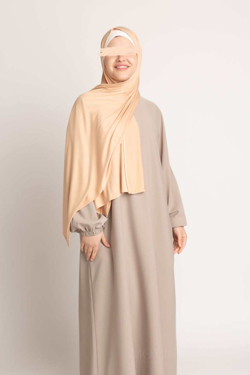 Premium Jersey Hijab - Camel