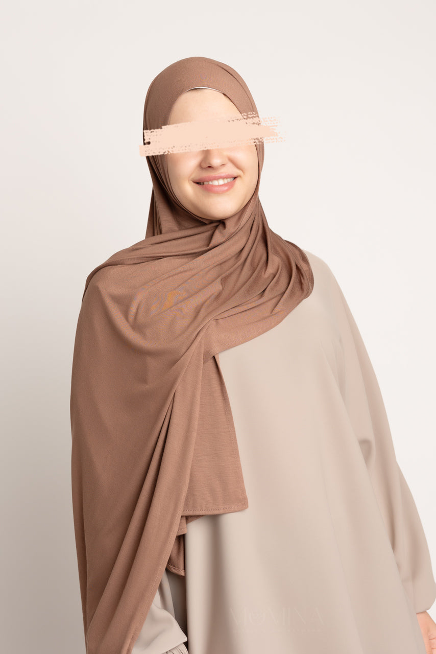 Hijab Jersey Premium - Châtaigne