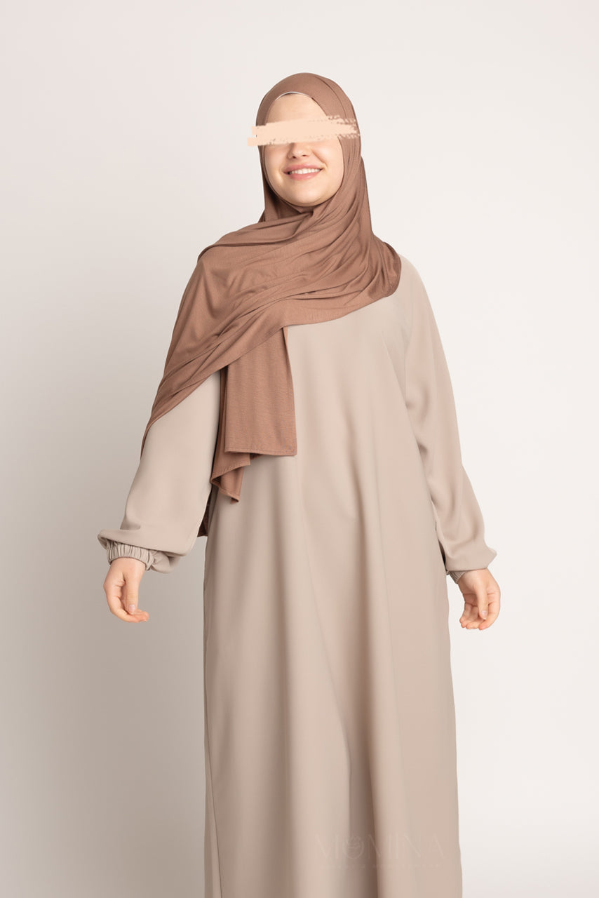 Hijab Jersey Premium - Châtaigne