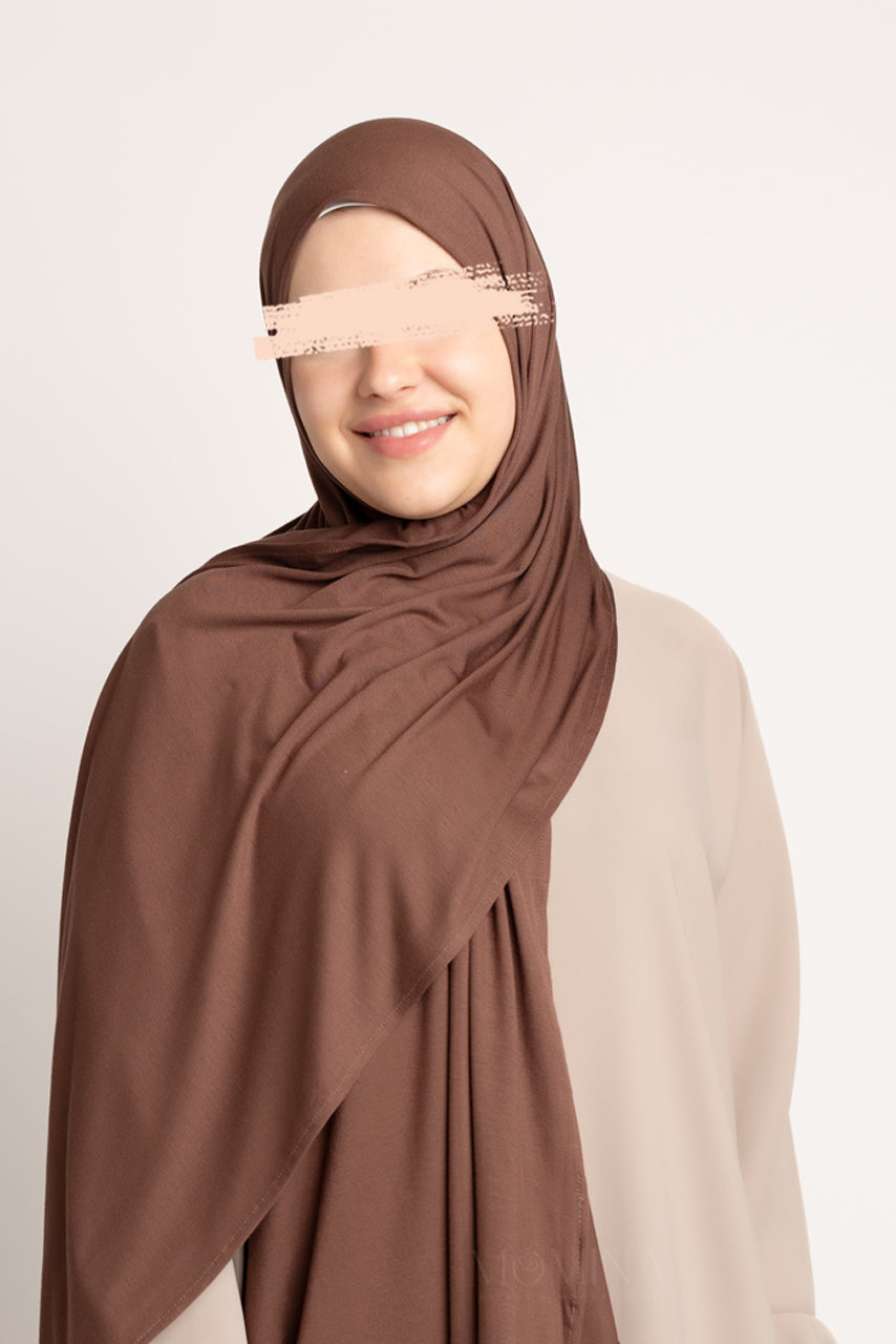 Hijab Jersey Premium - Pépite de Chocolat