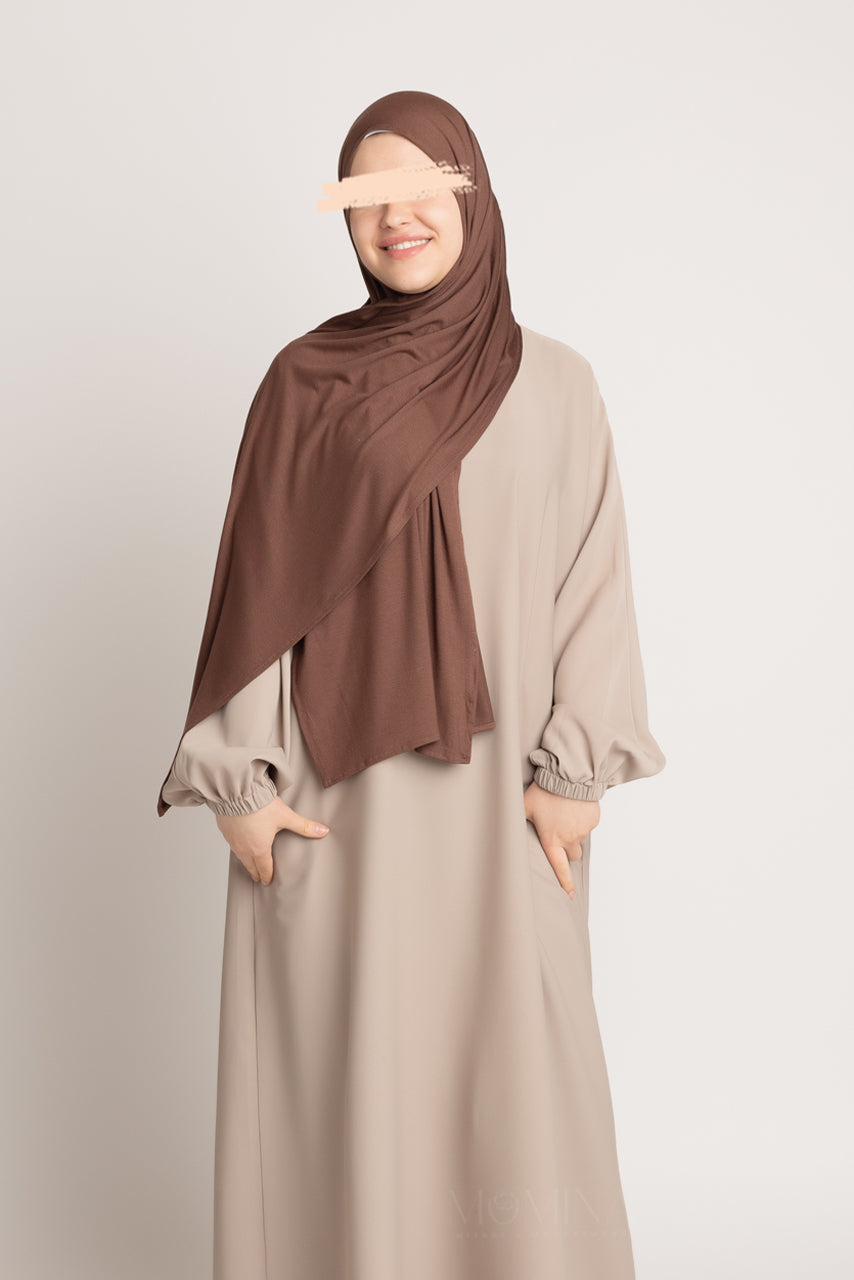 Hijab Jersey Premium - Pépite de Chocolat