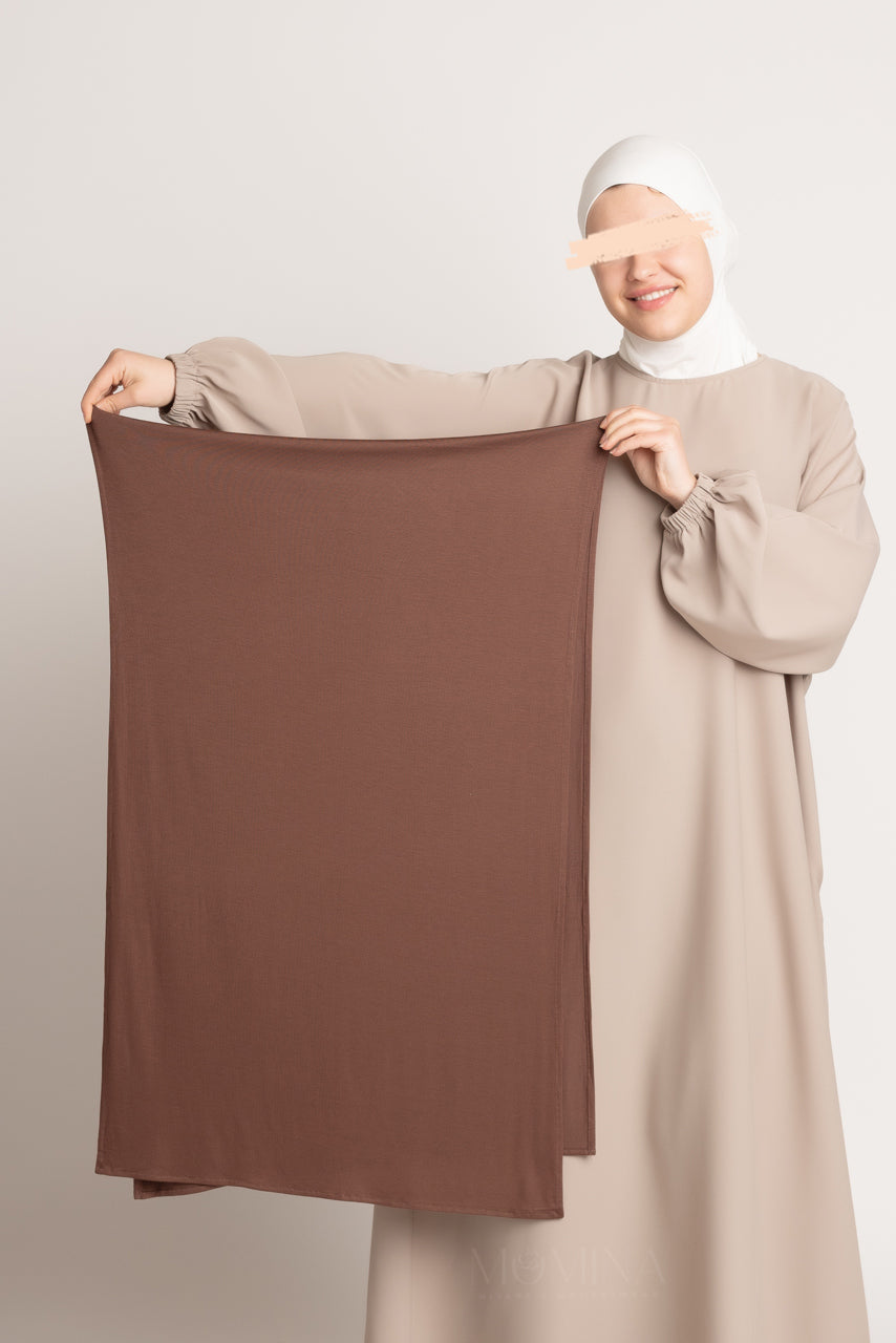 Matching Premium Jersey Hijab & Undercap Set - Chocolate Chip