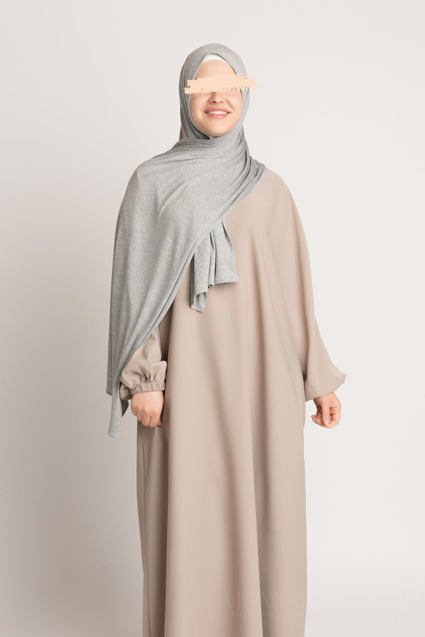 Hijab Jersey Premium - Gris Marbre Clair