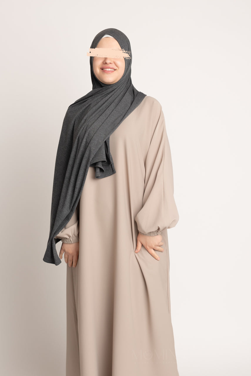 Premium Jersey Hijab - Marble Gray