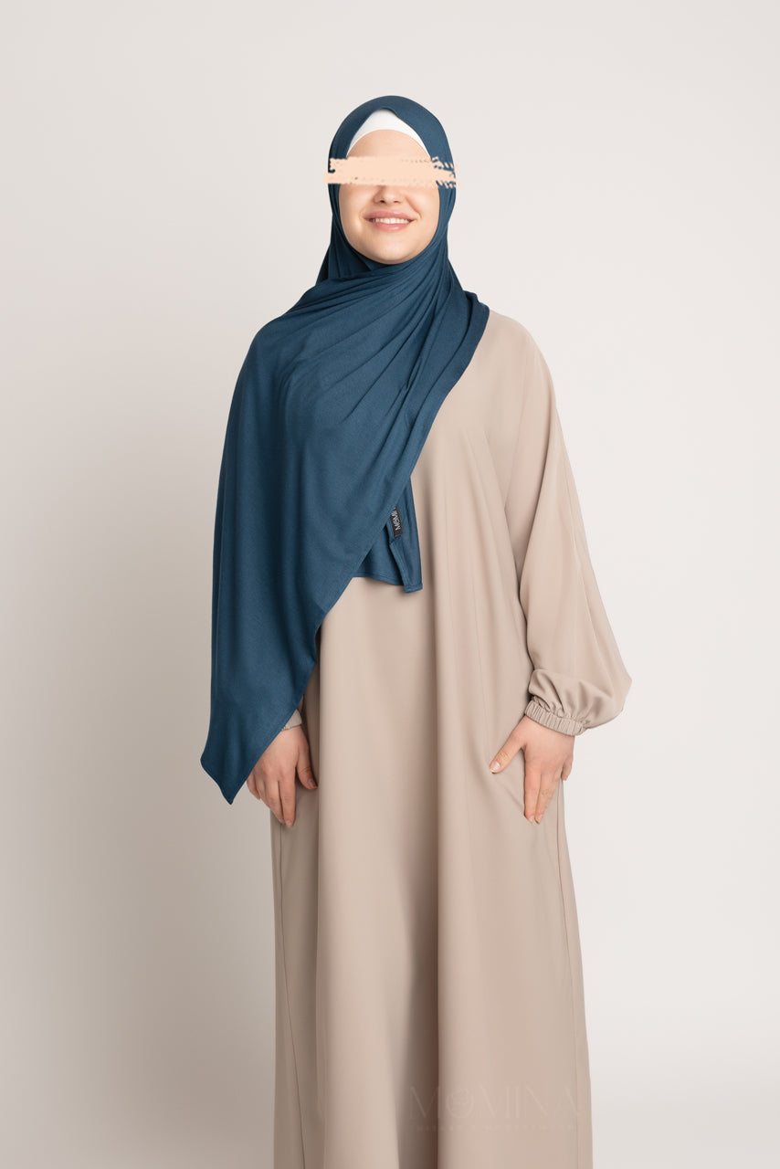 Premium Jersey Hijab - Peacock