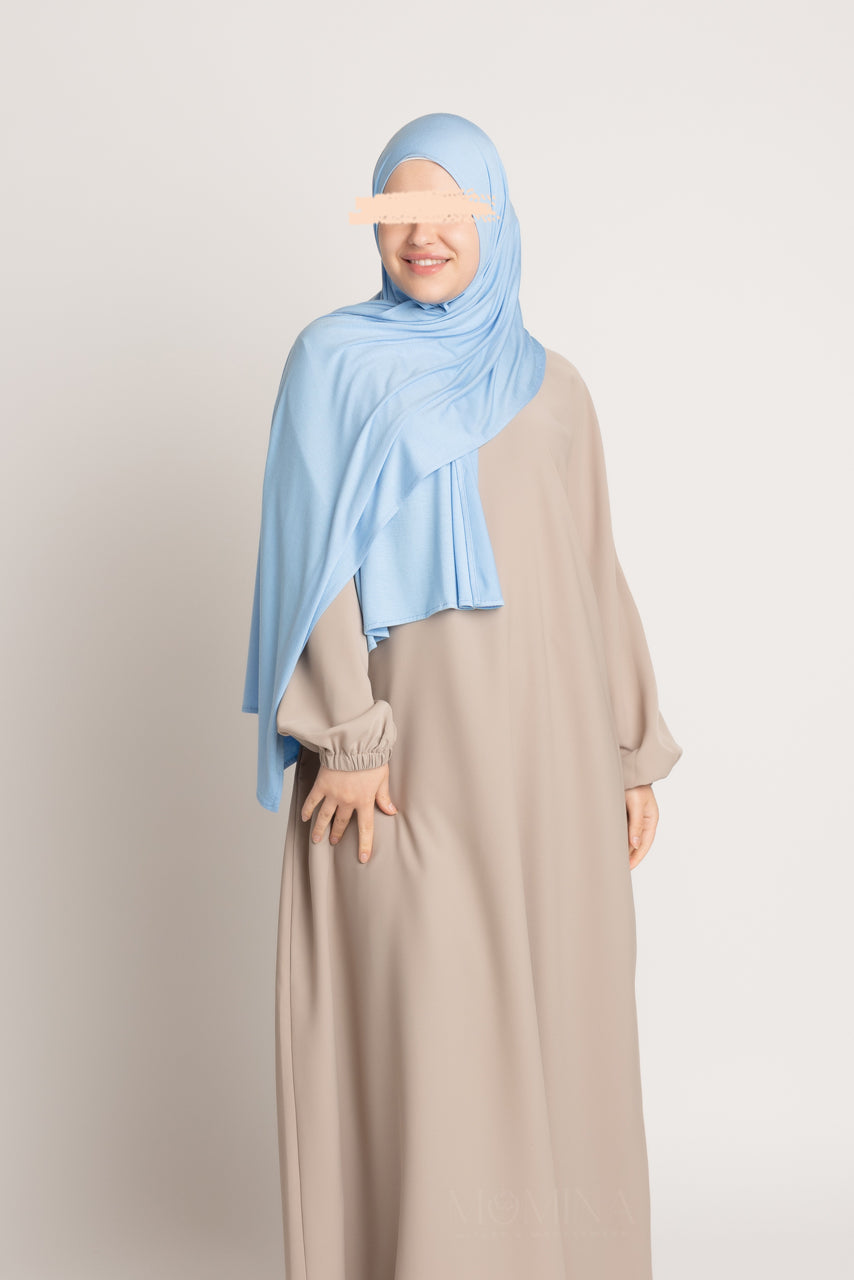 Hijab Jersey Premium - Bleu Poudre