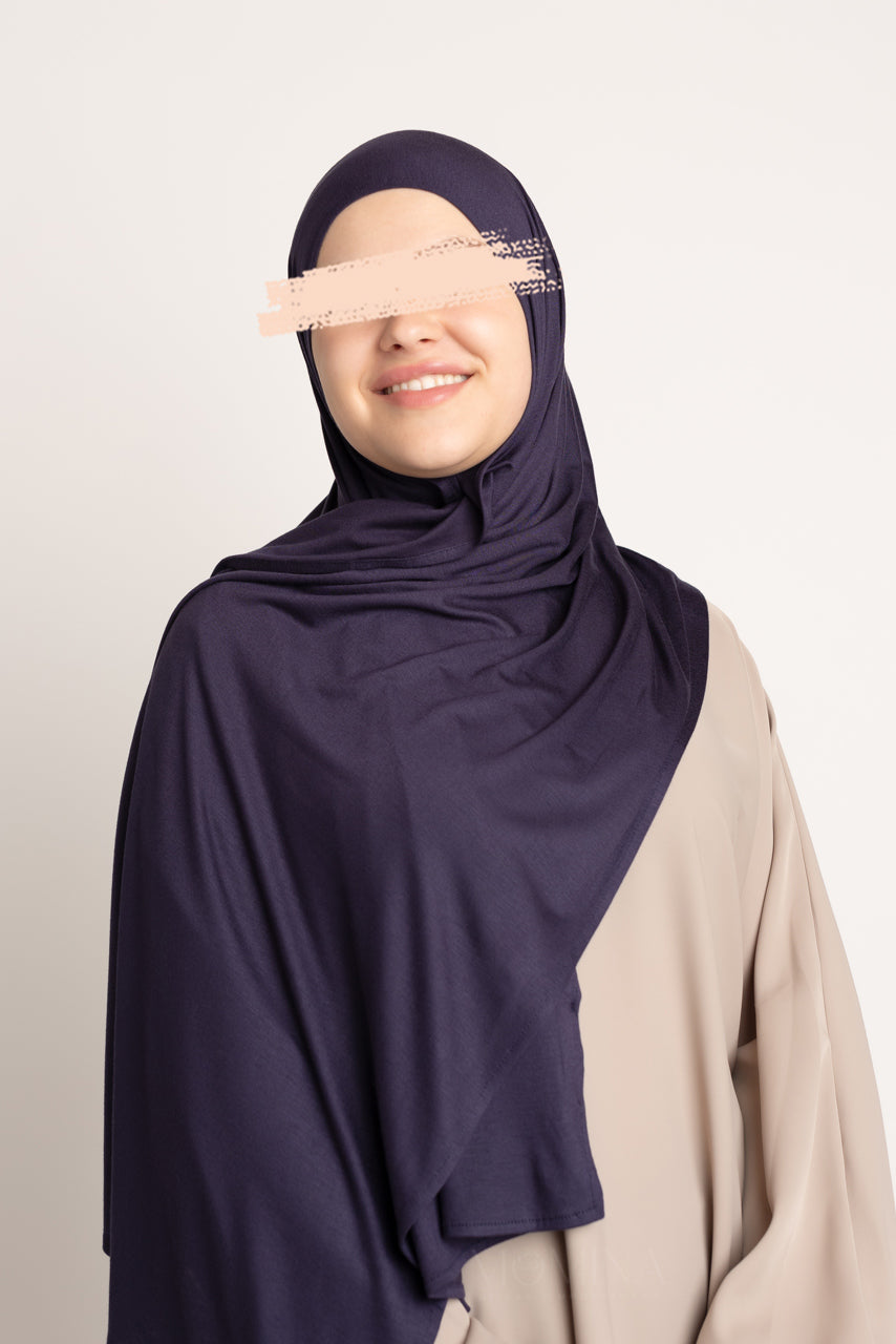 Premium Jersey Hijab - Indigo