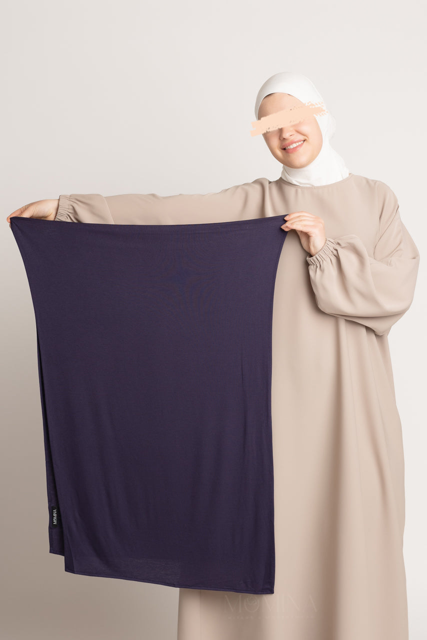 Matching Premium Jersey Hijab & Undercap Set - Indigo