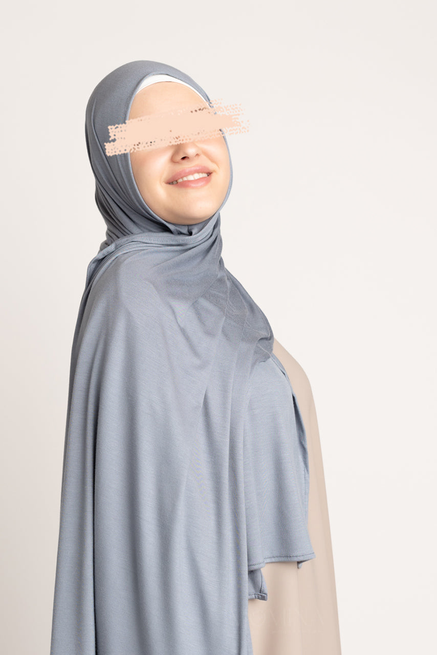 Hijab Jersey Premium - Bleu Ciel