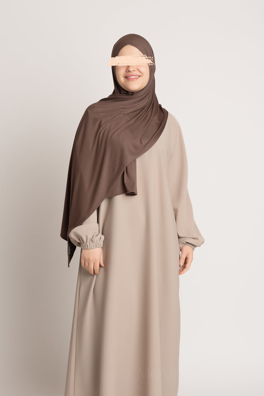 Hijab Jersey Premium - Daim Marron