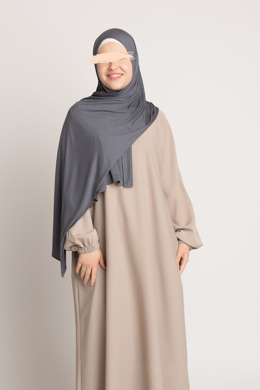 Hijab Jersey Premium - Bleu Baleine