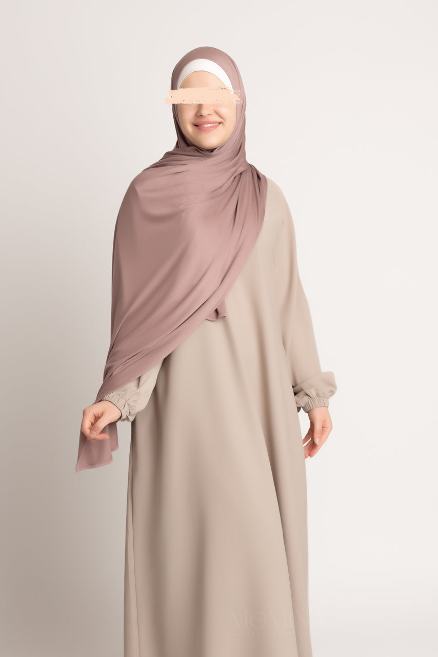 Premium Maxi Jersey Hijab - Mocha