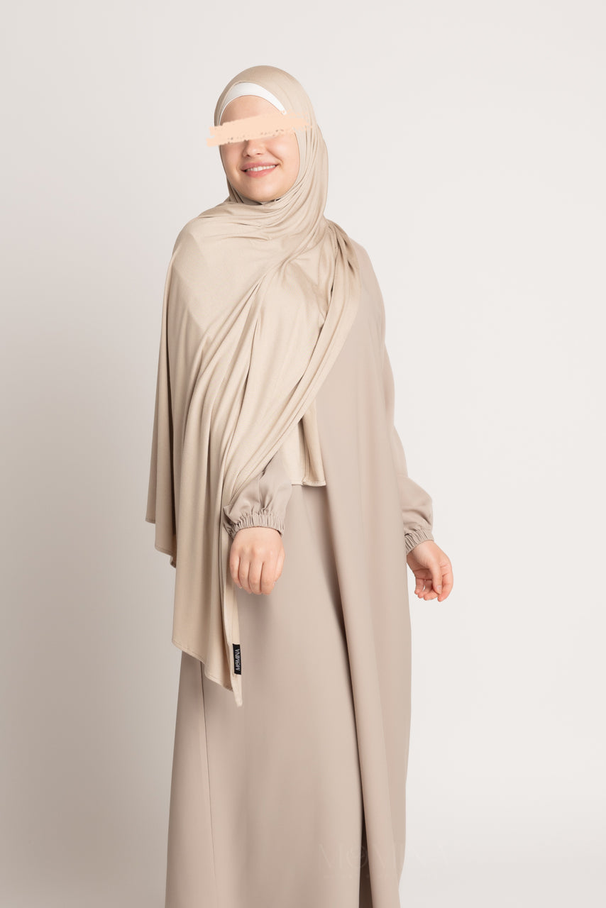 Premium Maxi Jersey Hijab - Oat