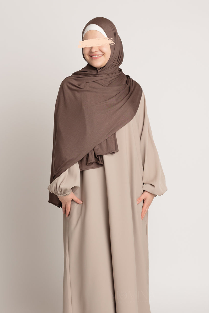 Hijab Maxi Jersey Premium - Daim Marron