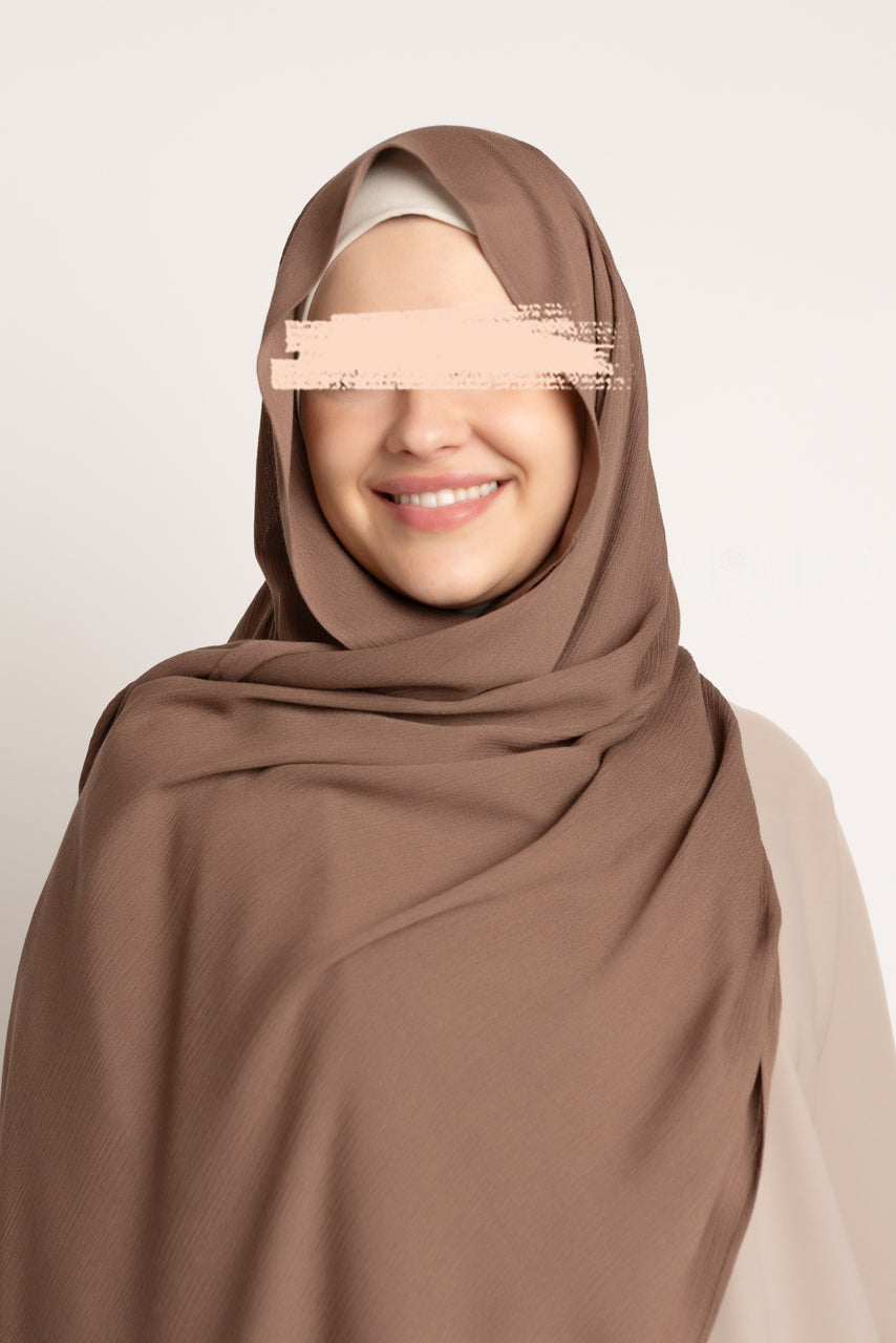 Hijab Rayonne Premium - Brune