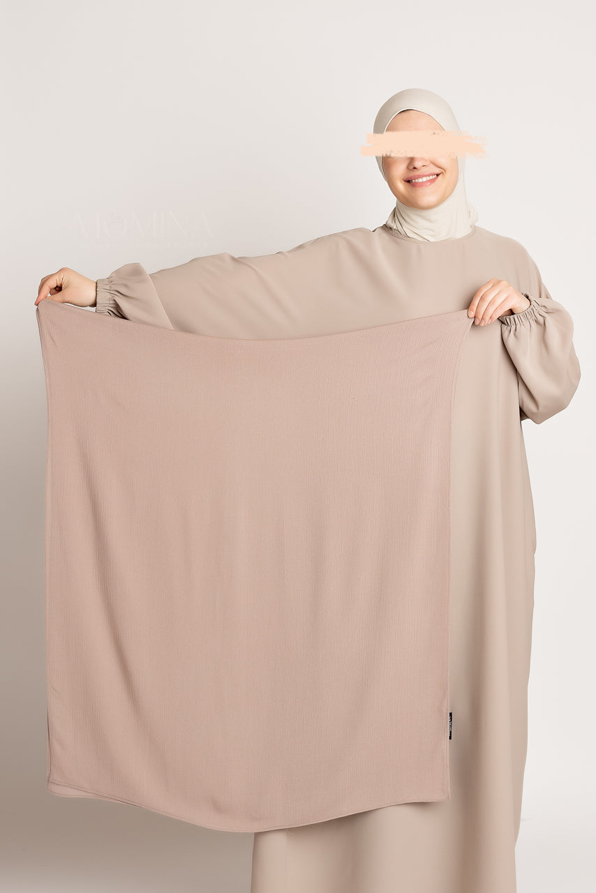 Matching Premium Rayon Hijab & Undercap Set - Light Mocha