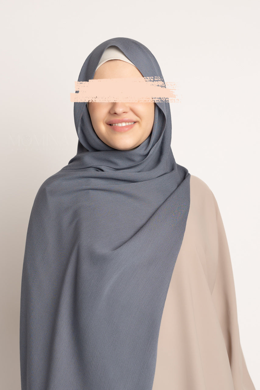 Premium Rayon Hijab - Steel Blue