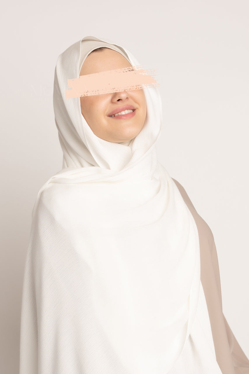 Hijab Rayonne Premium - Cygne Blanc