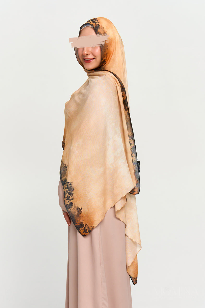 Printed Modal Hijab - Antique Lace