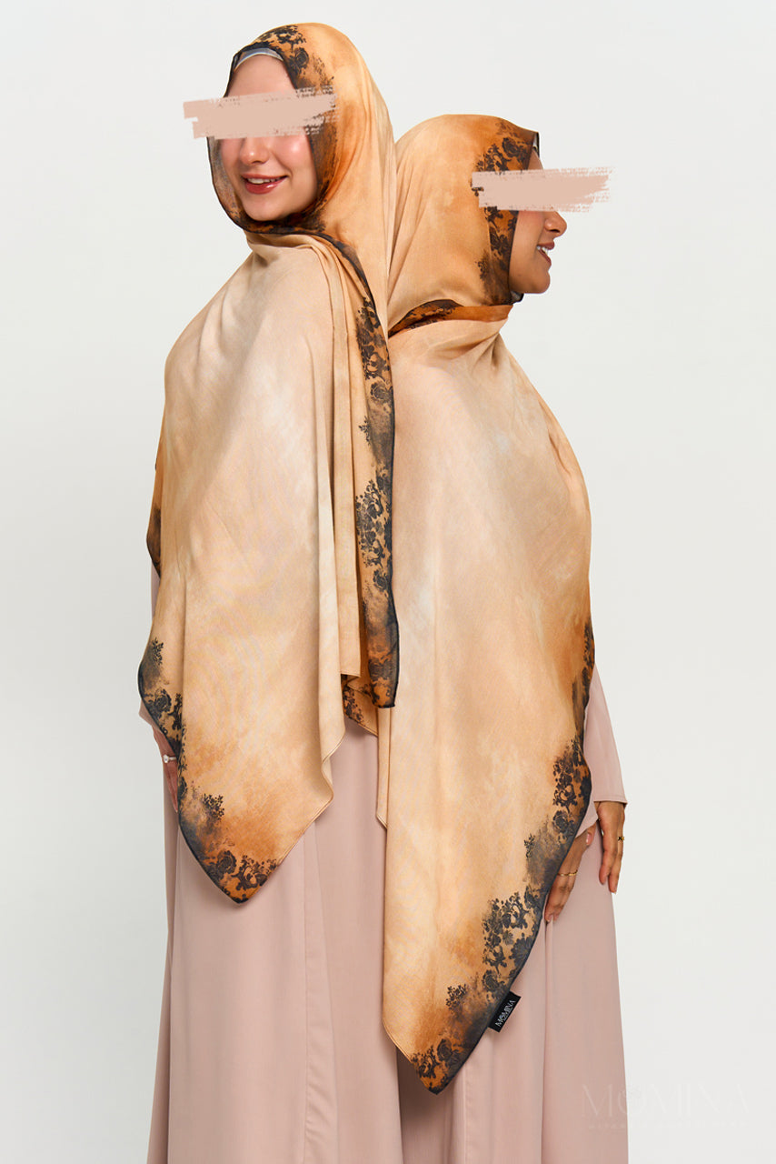 Printed Modal Hijab - Antique Lace