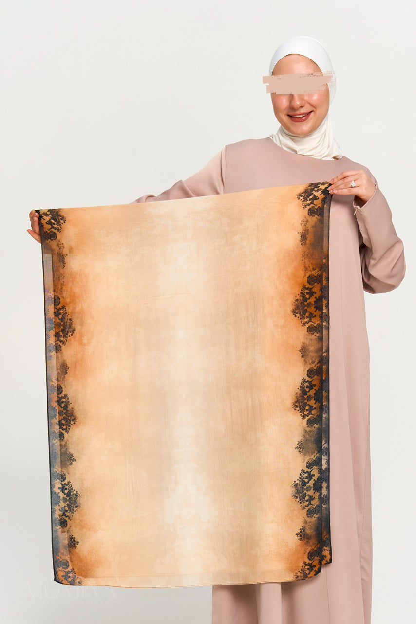 Printed Modal Hijab - Antique Lace