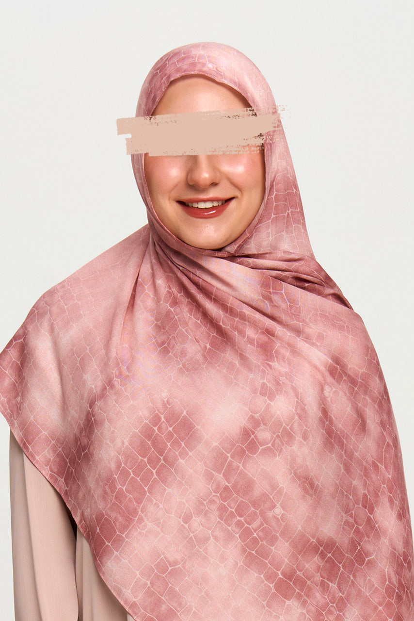 Printed Modal Hijab - Gilded Blush
