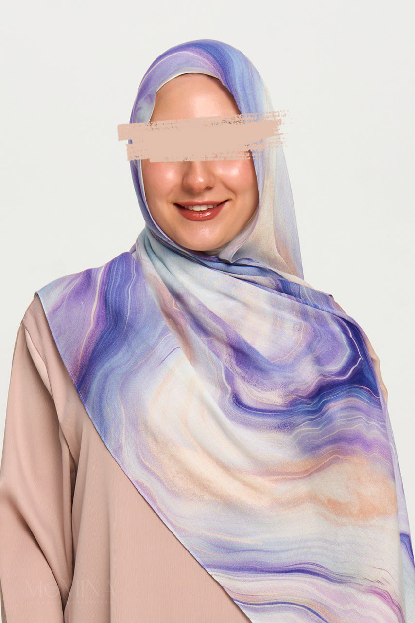 Printed Modal Hijab - Lilac Quartz