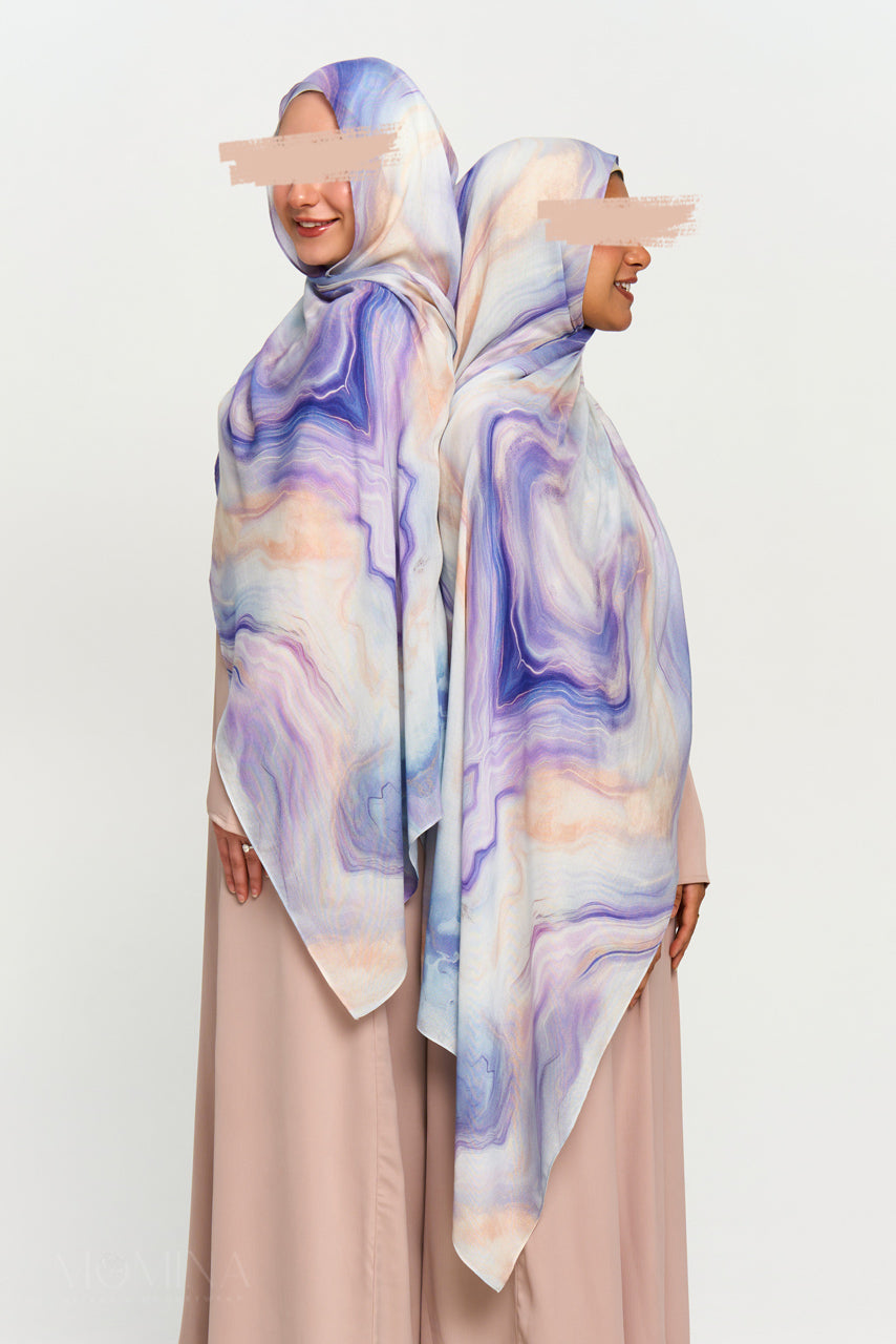 Printed Modal Hijab - Lilac Quartz