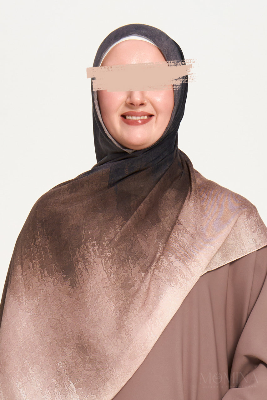 Printed Modal Hijab - Misty Taupe