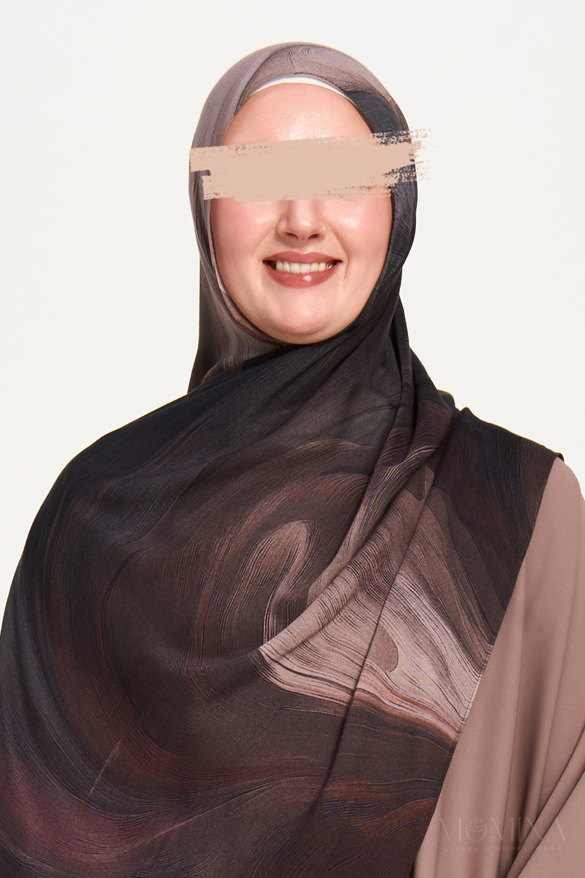 Printed Modal Hijab - Painted Clay