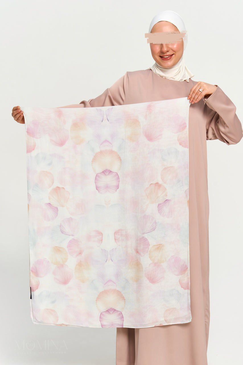 Printed Modal Hijab - Pale Pearl