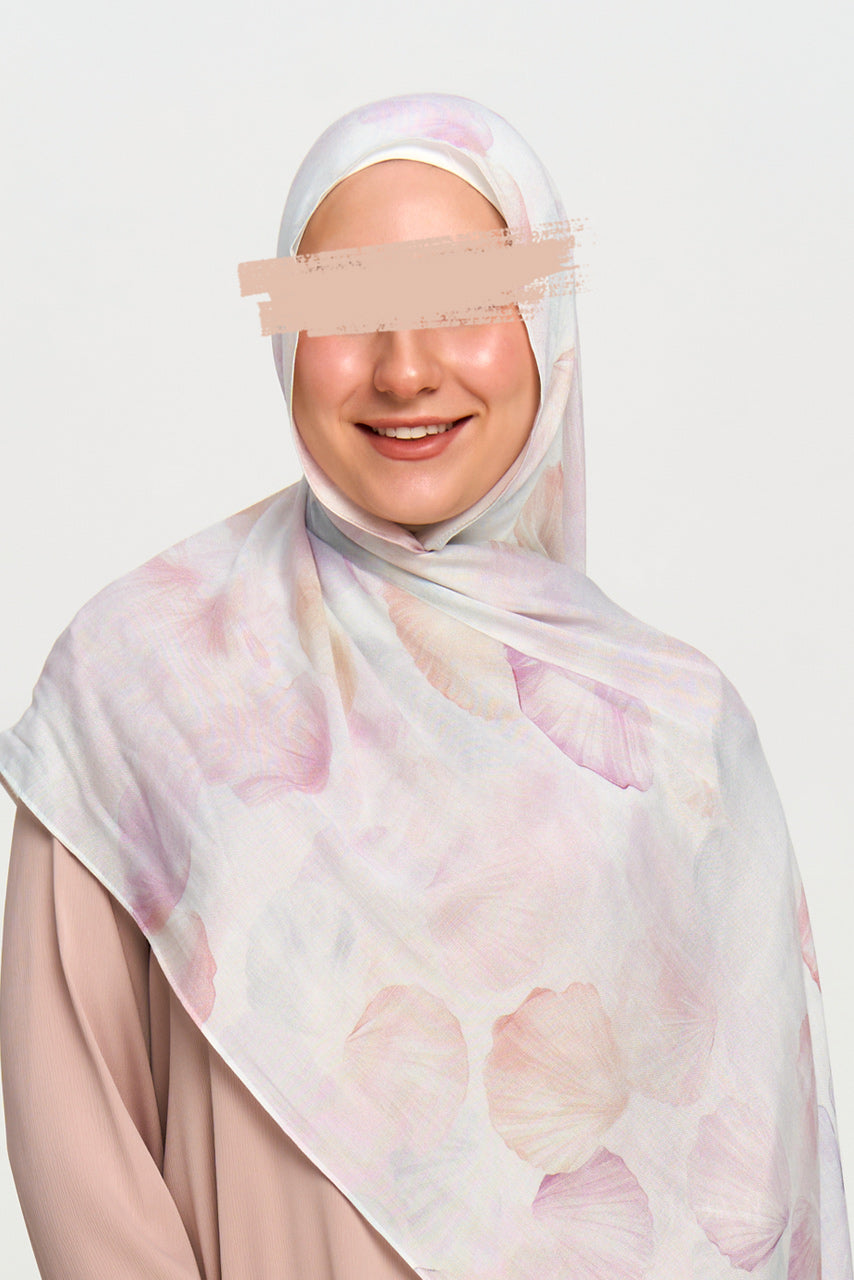 Printed Modal Hijab - Pale Pearl