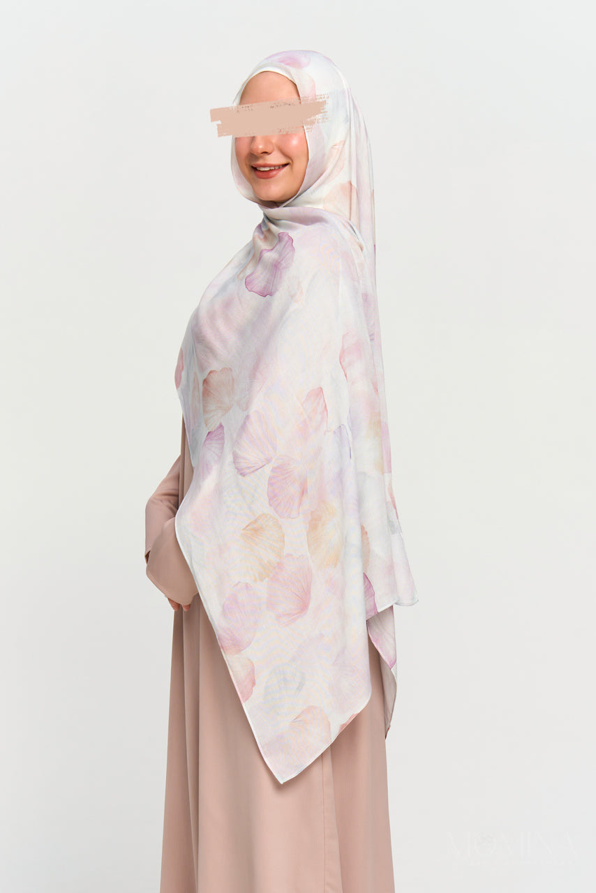 Printed Modal Hijab - Pale Pearl